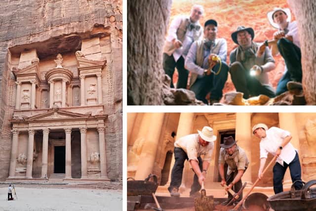 The team found a long-buried tomb with the remains of 12 ancient skeletons (Pics:  Submitted)