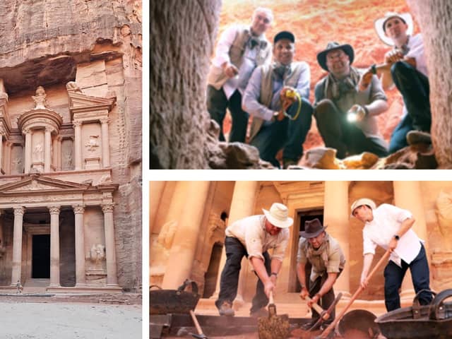 The team found a long-buried tomb with the remains of 12 ancient skeletons (Pics:  Submitted)