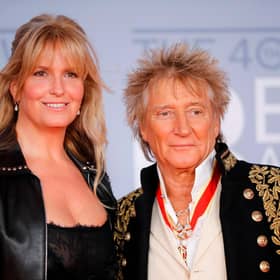 Penny Lancaster with Rod Stewart. Picture: Getty Images