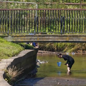 People have been spending leisure time in rivers rather than at the beach due to recent pollution alerts (Picture: Ian Forsyth/Getty Images)