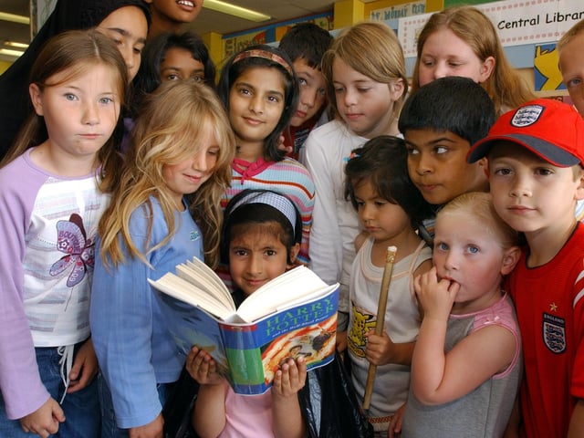 Youngsters up and down the country patiently waited for the new Harry Potter books.