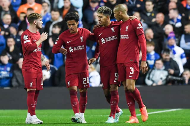 Roberto Firmino continued his good Liverpool form against Rangers at Ibrox.