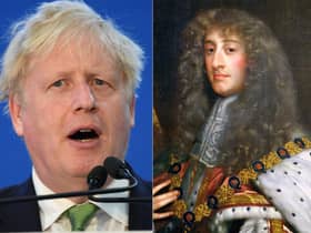 Boris Johnson, the current leader of the Conservative Party, and James II, the former Duke of York (Getty Images / Peter Lely)