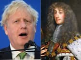 Boris Johnson, the current leader of the Conservative Party, and James II, the former Duke of York (Getty Images / Peter Lely)
