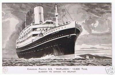 The SS Marloch took hundreds of emigrants from South Uist to Canada in 1923.