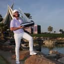 Dubai-based Tommy Fleetwood poses with the trophy after winning the Dubai Invitational at Dubai Creek Golf and Yacht Club.Picture: Warren Little/Getty Images.