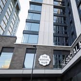 Exterior view of The Social Hub in the Merchant City, Glasgow.