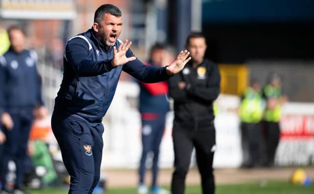 St Johnstone manager Callum Davidson during a cinch Premiership match at Dens Park.