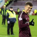 Hearts' Kenneth Vargas is all smiles at full time after his goal earned a 1-0 win over Livingston.  (Photo by Mark Scates / SNS Group)
