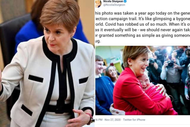 The First Minister shared a photo from last years General Election campaign.