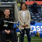 Rob Burrow pictured with his wife Lindsey will read a BEdtime Story on CBeebies.