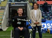 Rob Burrow pictured with his wife Lindsey will read a BEdtime Story on CBeebies.