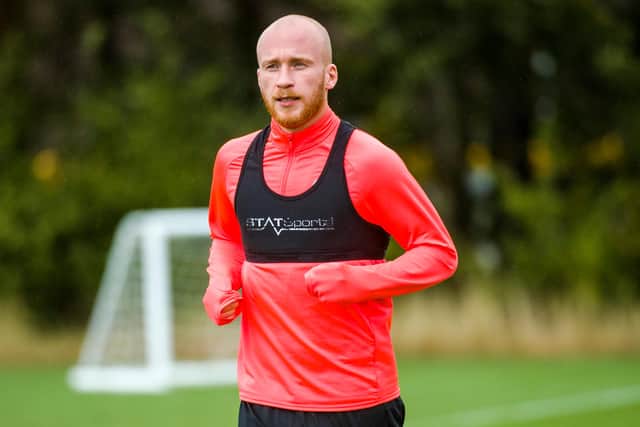 Hearts striker Liam Boyce has been back in training and could be involved against Dundee United on Saturday.  Photo by Euan Cherry / SNS Group