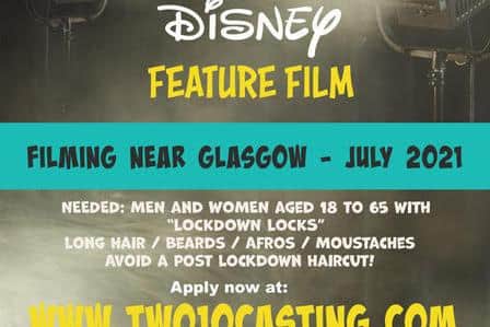 Major new Disney movie due to be filmed near Glasgow on the hunt for extras