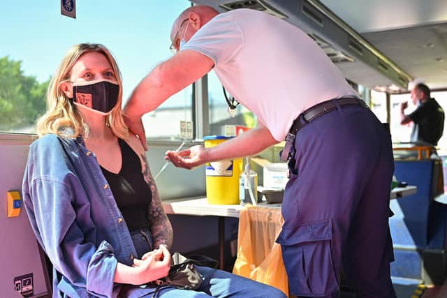 Nicola Sturgeon announces latest coronavirus figures at a covid briefing on Tuesday (Photo: Jeff J Mitchell/Getty Images).