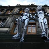 Cybermen at the entrance to the National Museum Of Scotland at a preview for the Doctor Who Worlds of Wonder exhibition at National Museum of Scotland in December. Picture: Andrew Milligan/PA Wire