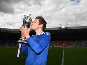 Murray Davidson with the Scottish Cup trophy back in May - fortunes have changed for the Perth club since.