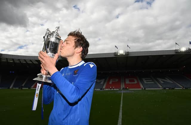 Murray Davidson with the Scottish Cup trophy back in May - fortunes have changed for the Perth club since.