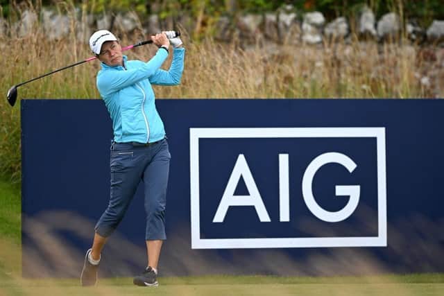 Catriona Matthew in action during Tuesday's AIG Women's Open Pro-Am at Muirfield. Picture: Octavio Passos/Getty Images.