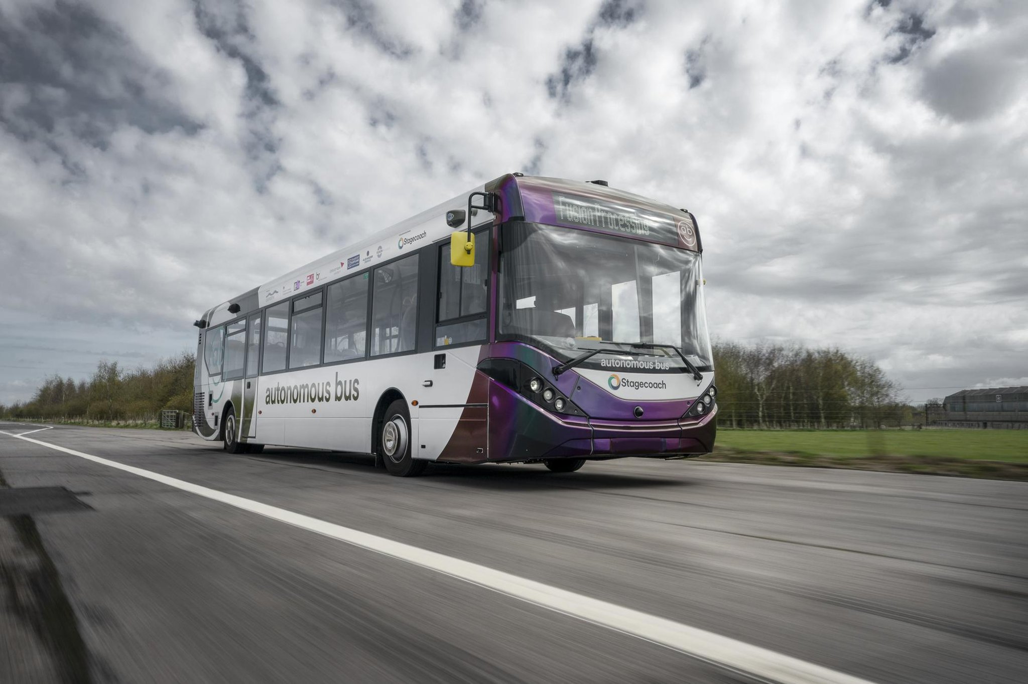 UK first as 'driverless' bus begins testing on Edinburgh Park tram and train interchange route