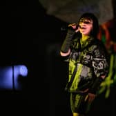 US singer Billie Eilish performs in the headline slot on the Pyramid Stage during day three of Glastonbury Festival at Worthy Farm, Pilton on June 24, 2022 in Glastonbury, England. (Photo by Leon Neal/Getty Images)