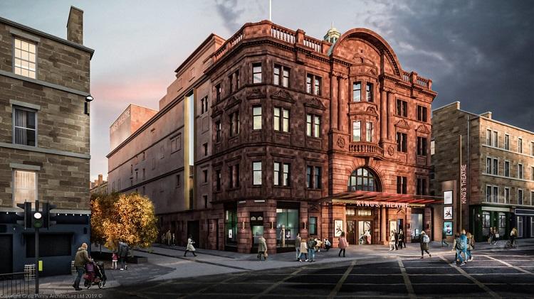 The £25million refurbishment of the famous A-listed King's Theatre is expected to be finished by summer 2024 and will see improvements to front of house, auditorium, stage and backstage areas, and add a new learning and participation studio, bars and a cafe.