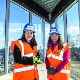 Kate  Forbes  Cabinet Secretary for Finance on a visit to Biohub in Aberdeen