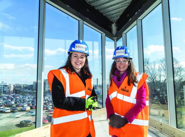 Kate  Forbes  Cabinet Secretary for Finance on a visit to Biohub in Aberdeen