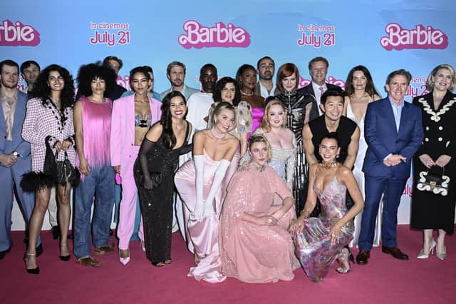 The Barbie cast during the European Premiere. Image: Gareth Cattermole/Getty Images