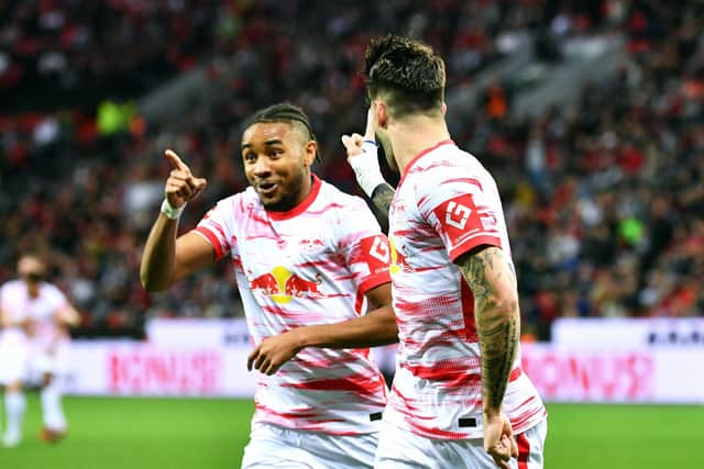 Christopher Nkunku, left, is one of RB Leipzig's form players.