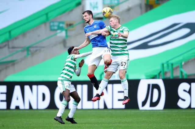 Borna Barisic was used as an aerial outlet for Rangers against Celtic.