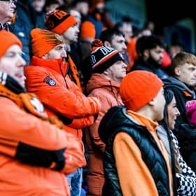 Dundee Utd fans travelled in good numbers to Dingwall on Saturday to see their team lose 4-0 to relegation rivals Ross County   (Photo by Alan Harvey / SNS Group)