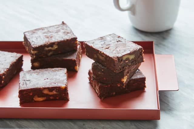 Chocolate chickpea mocha brownies from The Cycling Chef