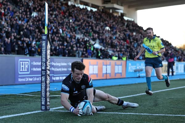 George Horne scored a try on his 100th appearance for Glasgow Warriors.