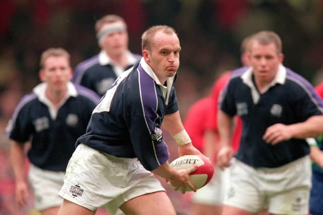 While primarily a stand-off, Gregor Townsend won many of his Scotland caps at outside centre. Picture: Phil Cole/Allsport