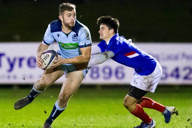 Robbie McCallum in action for Scotland against France during last season's Under-20 Six Nations match at Netherdale. Picture: Bruce White/SNS