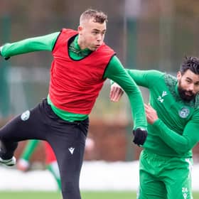 Hibs defenders Ryan Porteous (left) and Darren McGregor have both made important contributions in a memorable season for the Leith club. Photo by Mark Scates / SNS Group