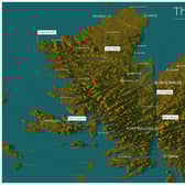 The new map of the Highlands has been created using open digital terrain data from Ordnance Survey.