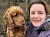 Catriona Gray (and Arlo) who is walking The Kiltwalk to raise funds for Quarriers Young Carers Support Service in Aberdeenshire.