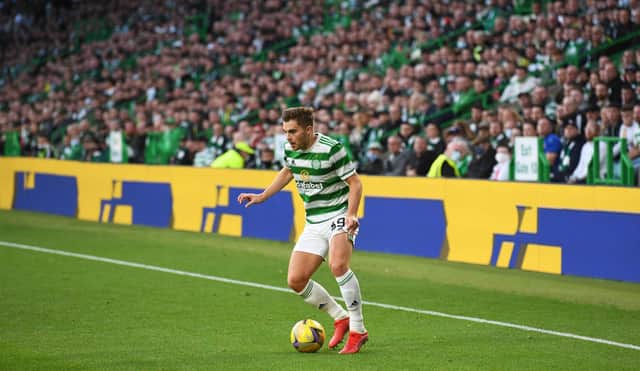 James Forrest in action for Celtic during their first-leg victory over AZ. Picture: SNS