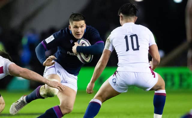 Sam Johnson started for Scotland in the 20-17 win over England.  (Photo by Ross Parker / SNS Group)