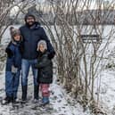 Sanas Sahib, pictured here with his children, Tariq and Layla