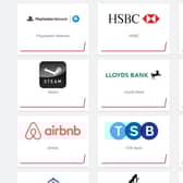 Some of the major websites down across the UK include PlayStation and HSBC banking (Photo: Down Detector).