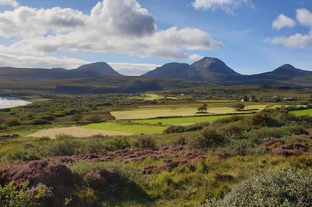 The Darroch’s build site with the Paps of Jura as a backdrop