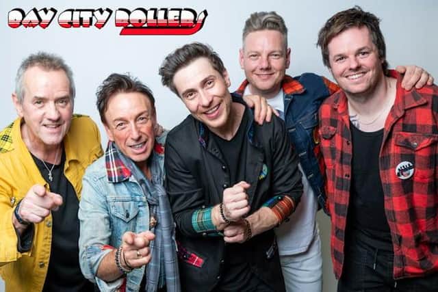 Long-time member Stuart ‘Wood’ Wood (far left) has been performing in the most recent incarnation of the Bay City Rollers with music producer, manager and songwriter John McLaughlin in recent years. 