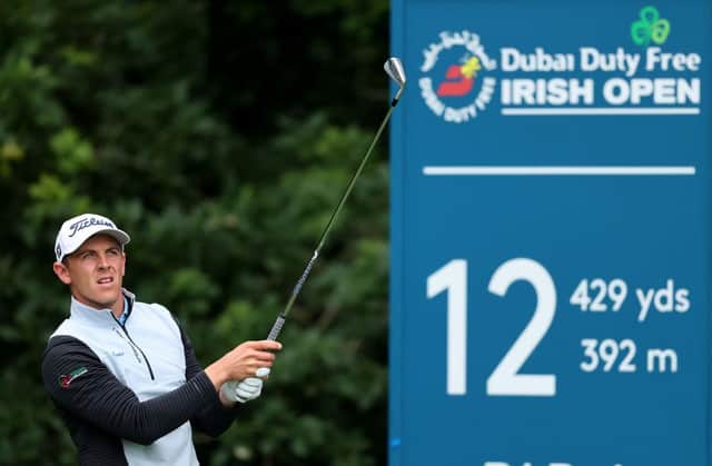 Grant Forrest tees off on the 12th hole during the second round of the Dubai Duty Free Irish Open at Mount Juliet Golf Club in Thomastown. Picture: Warren Little/Getty Images.