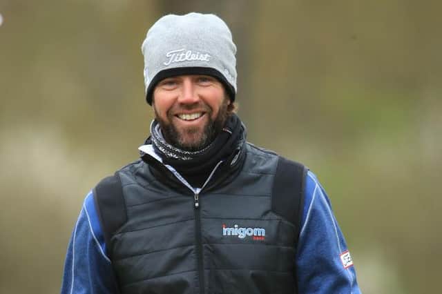 Scott Jamieson found the funny side despite feeling the cold in last week's Austrian Open at Diamond Country Club in Atzenbrugg, near Vienna. Picture: Andrew Redington/Getty Images.