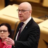 John Swinney during the first First Minister's Questions of the new year at the Scottish Parliament. Picture: Jeff J Mitchell/Getty Images