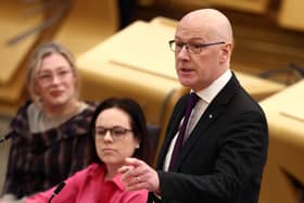 John Swinney during the first First Minister's Questions of the new year at the Scottish Parliament. Picture: Jeff J Mitchell/Getty Images