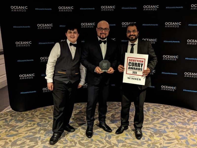 The Kurry Lounge in Hamilton. Highly Commended went to Sultaans in Hawick
